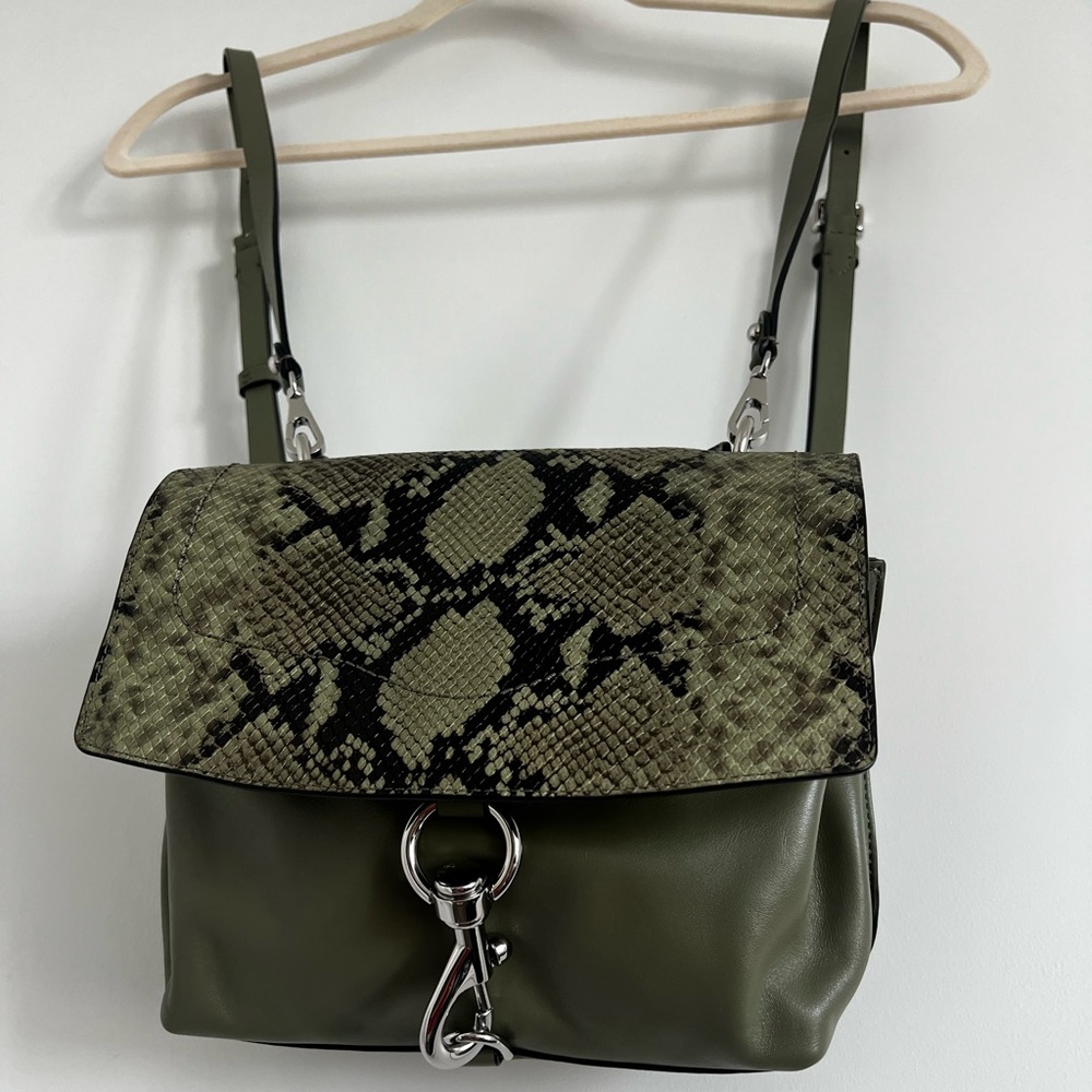 Rebecca Minkoff Stella convertible handbag snake print